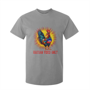 Proud Haitian Rooster Flag T Shirt For Kid Majestic National Symbol Haiti Heritage Pride TS02 Sport Gray Print Your Wear