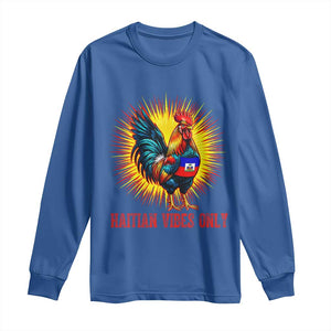 Proud Haitian Rooster Flag Long Sleeve Shirt Majestic National Symbol Haiti Heritage Pride TS02 Royal Blue Print Your Wear