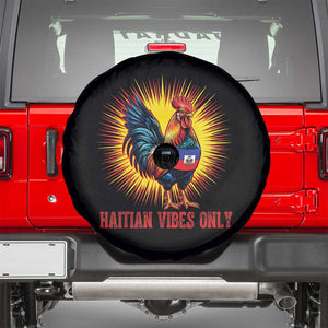 Proud Haitian Rooster Flag Spare Tire Cover Majestic National Symbol Haiti Heritage Pride TS02 Black Print Your Wear
