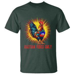 Proud Haitian Rooster Flag T Shirt Majestic National Symbol Haiti Heritage Pride TS02 Dark Forest Green Print Your Wear