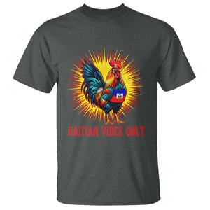 Proud Haitian Rooster Flag T Shirt Majestic National Symbol Haiti Heritage Pride TS02 Dark Heather Print Your Wear