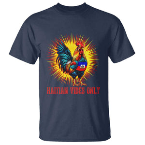 Proud Haitian Rooster Flag T Shirt Majestic National Symbol Haiti Heritage Pride TS02 Navy Print Your Wear