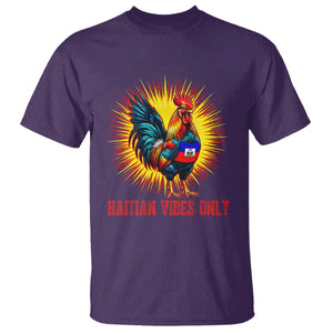 Proud Haitian Rooster Flag T Shirt Majestic National Symbol Haiti Heritage Pride TS02 Purple Print Your Wear