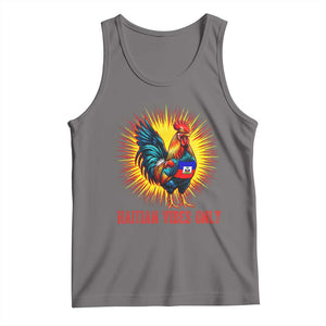 Proud Haitian Rooster Flag Tank Top Majestic National Symbol Haiti Heritage Pride TS02 Deep Heather Print Your Wear