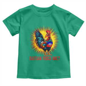 Proud Haitian Rooster Flag Toddler T Shirt Majestic National Symbol Haiti Heritage Pride TS02 Irish Green Print Your Wear