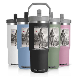 Haitian Revolution Toussaint Louverture Flip Straw Tumbler We Will Rise Again Historic Graphic TS02 Print Your Wear