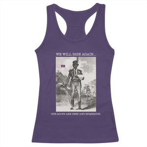 Haitian Revolution Toussaint Louverture Racerback Tank Top We Will Rise Again Historic Graphic TS02 Purple Print Your Wear