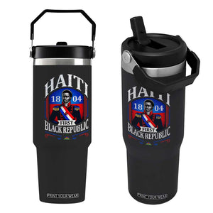1804 First Black Republic Vintage Graphic Flip Straw Tumbler Jean Jacques Dessalines Historic TS02 One Size: 30 oz Black Print Your Wear