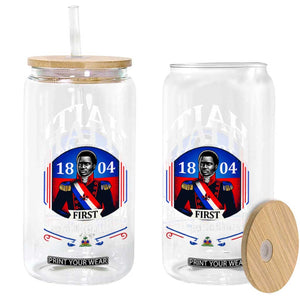 1804 First Black Republic Vintage Graphic Glass Can Jean Jacques Dessalines Historic TS02 Print Your Wear