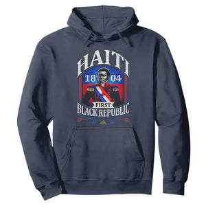 1804 First Black Republic Vintage Graphic Hoodie Jean Jacques Dessalines Historic TS02 Navy Print Your Wear