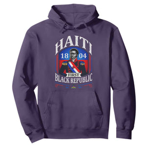 1804 First Black Republic Vintage Graphic Hoodie Jean Jacques Dessalines Historic TS02 Purple Print Your Wear