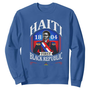 1804 First Black Republic Vintage Graphic Sweatshirt Jean Jacques Dessalines Historic TS02 Royal Blue Print Your Wear