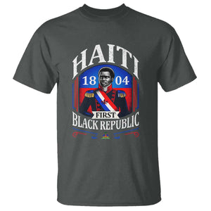 1804 First Black Republic Vintage Graphic T Shirt Jean Jacques Dessalines Historic TS02 Dark Heather Print Your Wear