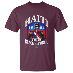 1804 First Black Republic Vintage Graphic T Shirt Jean Jacques Dessalines Historic TS02 Maroon Print Your Wear