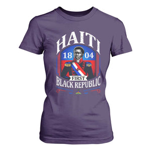 1804 First Black Republic Vintage Graphic T Shirt For Women Jean Jacques Dessalines Historic TS02 Purple Print Your Wear