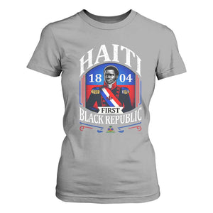 1804 First Black Republic Vintage Graphic T Shirt For Women Jean Jacques Dessalines Historic TS02 Sport Gray Print Your Wear