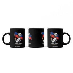 Respekte Drapo A 1804 Haitian Independence Day Coffee Mug Proud Haitian Woman Flag Heritage