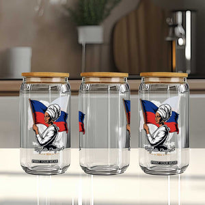 Respekte Drapo A 1804 Haitian Independence Day Glass Can Proud Haitian Woman Flag Heritage
