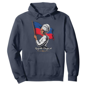 Respekte Drapo A 1804 Haitian Independence Day Hoodie Proud Haitian Woman Flag Heritage