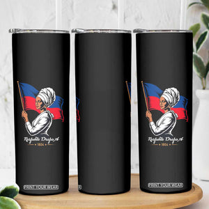 Respekte Drapo A 1804 Haitian Independence Day Skinny Tumbler Proud Haitian Woman Flag Heritage
