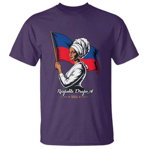 Respekte Drapo A 1804 Haitian Independence Day T Shirt Proud Haitian Woman Flag Heritage