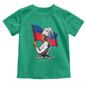Respekte Drapo A 1804 Haitian Independence Day Toddler T Shirt Proud Haitian Woman Flag Heritage