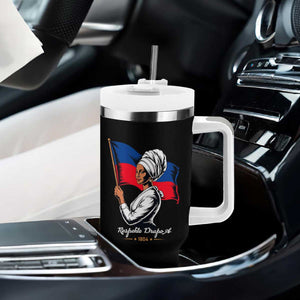 Respekte Drapo A 1804 Haitian Independence Day Tumbler With Handle Proud Haitian Woman Flag Heritage