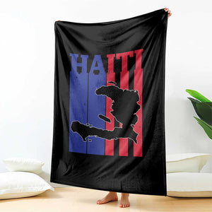 Vintage Retro Map of Haiti Throw Blanket Haitian Heritage Pride Travel Souvenir TS02 Print Your Wear
