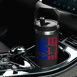 Vintage Retro Map of Haiti Flip Straw Tumbler Haitian Heritage Pride Travel Souvenir TS02 Print Your Wear