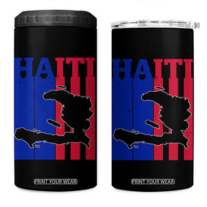 Vintage Retro Map of Haiti 4 in 1 Can Cooler Tumbler Haitian Heritage Pride Travel Souvenir TS02 One Size: 16 oz Black Print Your Wear