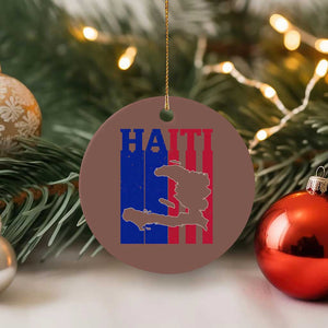 Vintage Retro Map of Haiti Ceramic Ornament Haitian Heritage Pride Travel Souvenir TS02 1pc Mocha Print Your Wear
