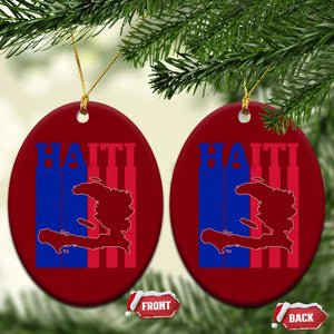 Vintage Retro Map of Haiti Ceramic Ornament Haitian Heritage Pride Travel Souvenir TS02 Print Your Wear