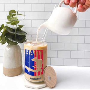 Vintage Retro Map of Haiti Glass Can Haitian Heritage Pride Travel Souvenir TS02 Print Your Wear