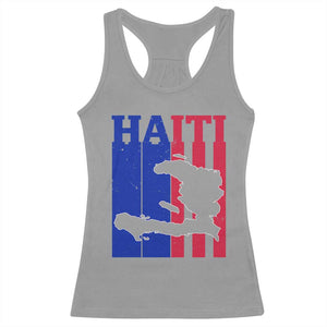 Vintage Retro Map of Haiti Racerback Tank Top Haitian Heritage Pride Travel Souvenir TS02 Sport Gray Print Your Wear