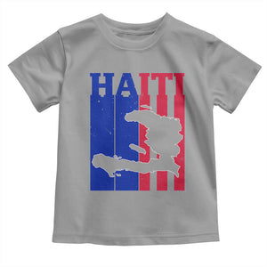 Vintage Retro Map of Haiti Toddler T Shirt Haitian Heritage Pride Travel Souvenir TS02 Sport Gray Print Your Wear
