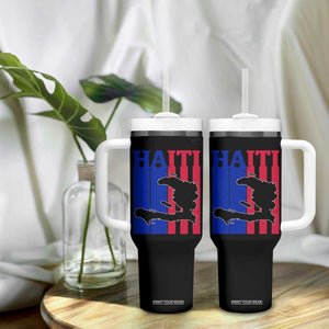 Vintage Retro Map of Haiti Tumbler With Handle Haitian Heritage Pride Travel Souvenir TS02 Print Your Wear
