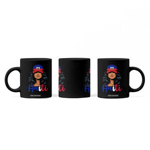 Beautiful Haitian Girl in Flag Baseball Cap Coffee Mug Haiti Heritage Pride TS02 Print Your Wear