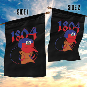 Haiti 1804 Curly Afro Queen Hoop Earrings Style Graphic Garden Flag Haitian Heritage Pride TS02 Print Your Wear