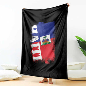 Haiti Flag Distressed Flag Graphic Throw Blanket Haitian Heritage Pride TS02 Print Your Wear