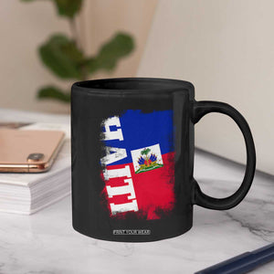Haiti Flag Distressed Flag Graphic Coffee Mug Haitian Heritage Pride TS02 Print Your Wear