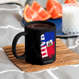Haiti Flag Distressed Flag Graphic Coffee Mug Haitian Heritage Pride TS02 Print Your Wear