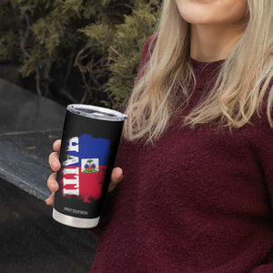 Haiti Flag Distressed Flag Graphic Tumbler Cup Haitian Heritage Pride TS02 Print Your Wear