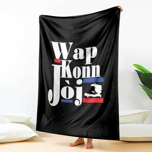 Wap Konn Joj Funny Haitian Creole Idiom Saying Throw Blanket Haiti Heritage Pride TS02 Print Your Wear