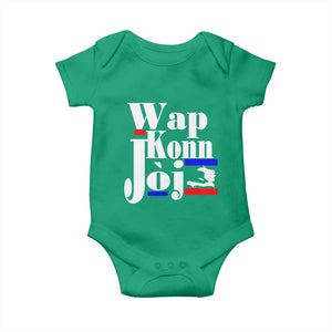 Wap Konn Joj Funny Haitian Creole Idiom Saying Baby Onesie Haiti Heritage Pride TS02 Irish Green Print Your Wear