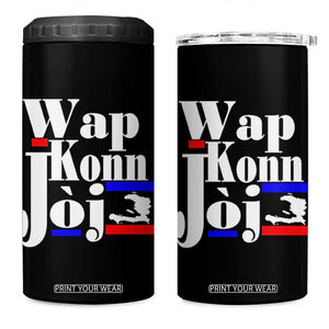 Wap Konn Joj Funny Haitian Creole Idiom Saying 4 in 1 Can Cooler Tumbler Haiti Heritage Pride TS02 One Size: 16 oz Black Print Your Wear
