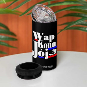 Wap Konn Joj Funny Haitian Creole Idiom Saying 4 in 1 Can Cooler Tumbler Haiti Heritage Pride TS02 Print Your Wear
