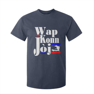 Wap Konn Joj Funny Haitian Creole Idiom Saying T Shirt For Kid Haiti Heritage Pride TS02 Navy Print Your Wear