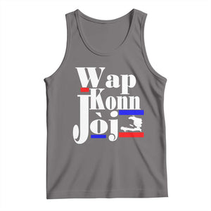 Wap Konn Joj Funny Haitian Creole Idiom Saying Tank Top Haiti Heritage Pride TS02 Deep Heather Print Your Wear