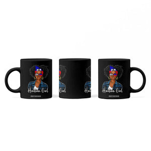 Proud Haitian Afro Girl in Denim Jacket Style Graphic Coffee Mug Haiti Heritage Pride TS02 Print Your Wear