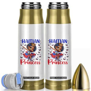 Cute Dabbing Haitian Princess Kids Graphic Bullet Tumbler Haiti Heritage Pride TS02 White Print Your Wear